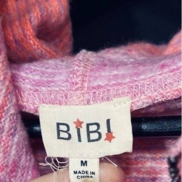 bibi women's clothing medium Pink Zip Up Sweater H33 - Picture 4 of 9